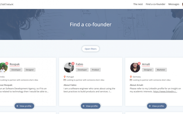 StartHawk Making it Easier for Founders to Meet Co-founders