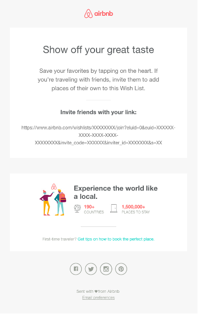 Airbnb Experiences - Referral Email Marketing 