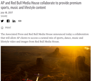 Associated Press & Red Bull Partnership Press Release