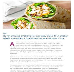 Chick-Fil-A press release example