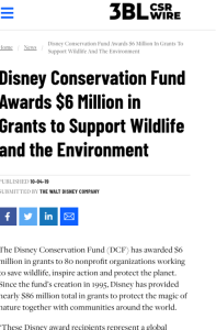 The Walt Disney Company Press Release Example
