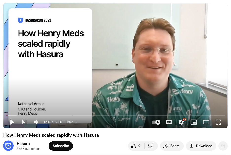 How Henry Meds Uses Hasura